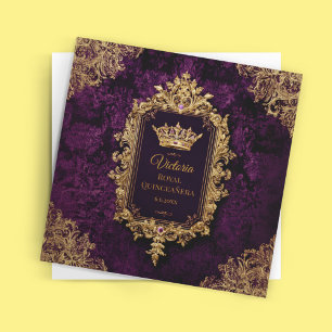 Invitation Royal Amethyst Quinceañera, coutume
