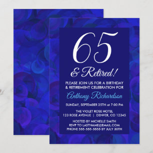 Invitation Royal Blue 65 et Retraite Party