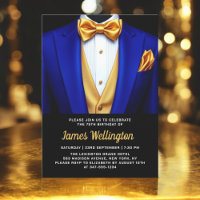 Royal Blue and Gold Tuxedo Birthday Event