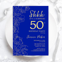 Royal Blue Gold Surprise 50e anniversaire