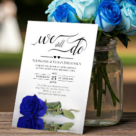 Invitation Royal Blue Rose Nous Faisons Toujours Mariage Vow