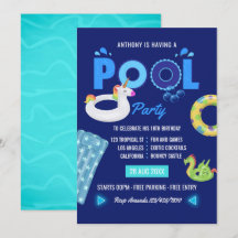 Royal Blue Unicorn et Dragon Pool fête d'anniversa