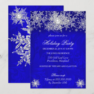 Invitation Royal Blue Winter Wonderland Fête