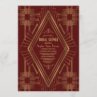 Royal Burgundy Gold Great Gatsby Fête des mariées