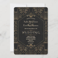 Royal Gold Black Great Gatsby 1920 Mariage