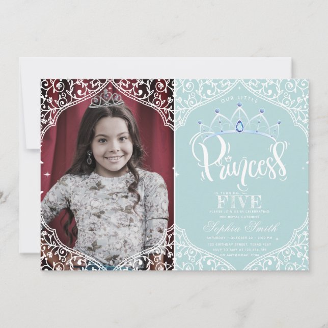 Invitation Royal Little Princess Photo (Devant)