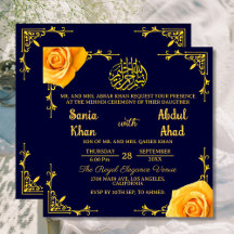 Royal Mehndi Yellow Rose Mariage musulman islamiqu