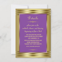 Royal Purple and Gold Baby Mariage Détails