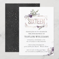 Royal Purple | Floral Orné Frame à huile Anniversa