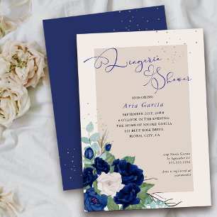Invitation Royal Rose Blue Ivory Floral Lingerie Douche