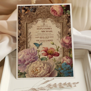 Invitation Royal Victorian Floral Ornamy Mariage