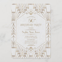 Royal White Gold Great Gatsby fête d'anniversaire