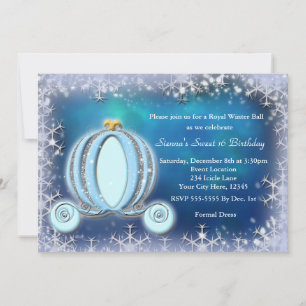 Invitation Royale Carrosse de Cendrillon Bal d'Hiv