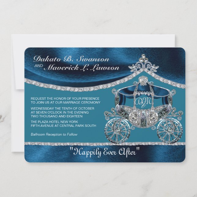 Invitation royale de conte de fées (Devant)