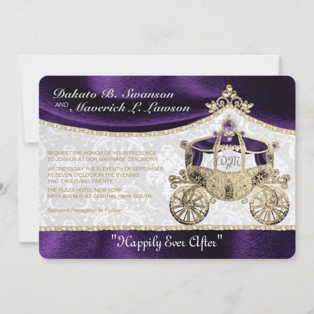 Invitation Royale de Conte de Fées (Devant)