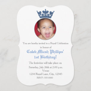 Invitation royale de photo d'anniversaire de