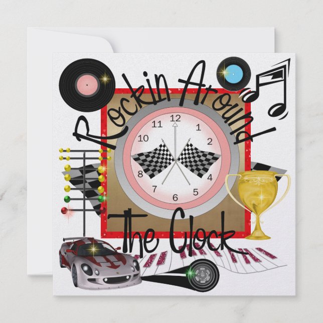 Invitation Royally Rockin' Racing Party (Devant)