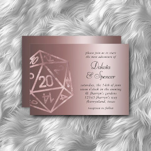 Invitation RPG Luxe   Dés Mauve Sheen pour joueurs de jeux de