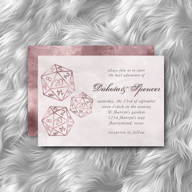 Invitation RPG Luxe | Dés pour joueurs de jeux de société de  (Créateur téléchargé)