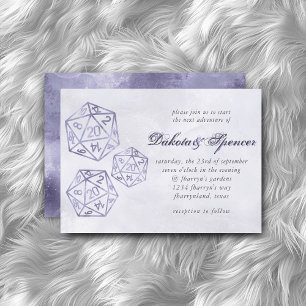 Invitation RPG Luxe   Tablette Imaginaire violet PnP Jeu Dice