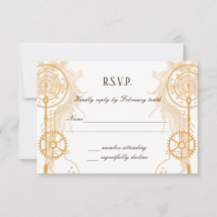 Invitation RSV à un mariage Steampunk
