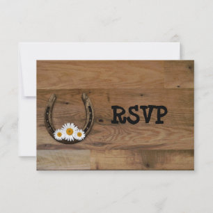 Invitation RSVP à la réception de mariage en fer à cheval