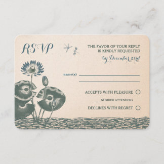 Invitation RSVP de la Lys d'eau et de la libellule