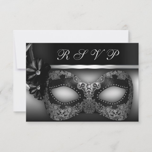 Invitation RSVP du parti Masquerade (Devant)