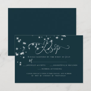 Invitation RSVP   Elégant Arbor floral de bois flotté de plag