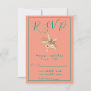Invitation RSVP Étoile de Mer Adorable