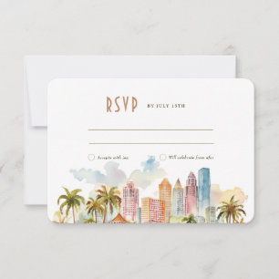 Invitation RSVP Mariage Insérer Miami Beach
