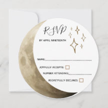 RSVP Mariage Main dans la Main Wiccan Lune Croissa