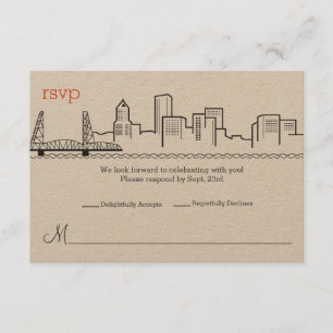 Invitation RSVP Mariage Skyline Portland