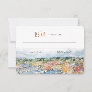 Invitation RSVP Newport Mariage Port Insérer destination