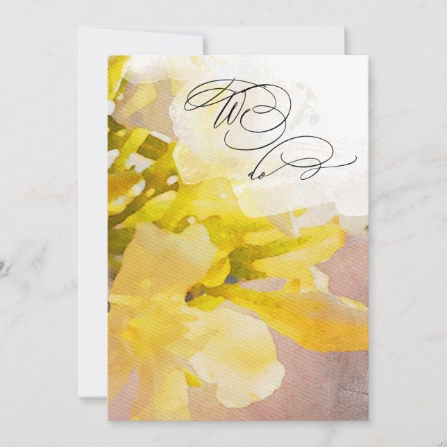 Invitation ~* RSVP Peach WE DO Floral AR15 QR MARIAGE (Devant)