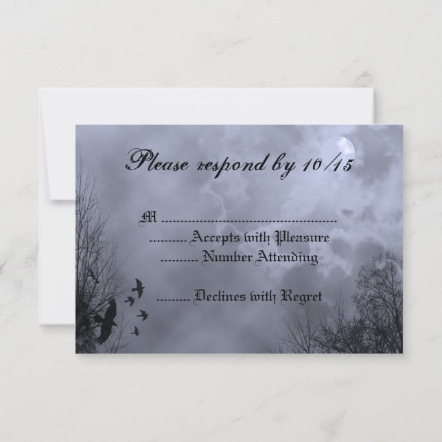 Invitation RSVP personnalisée sur fond de ciel ble (Dos)