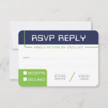 RSVP RÉPONSE 1 moderne gamer marine néon vert