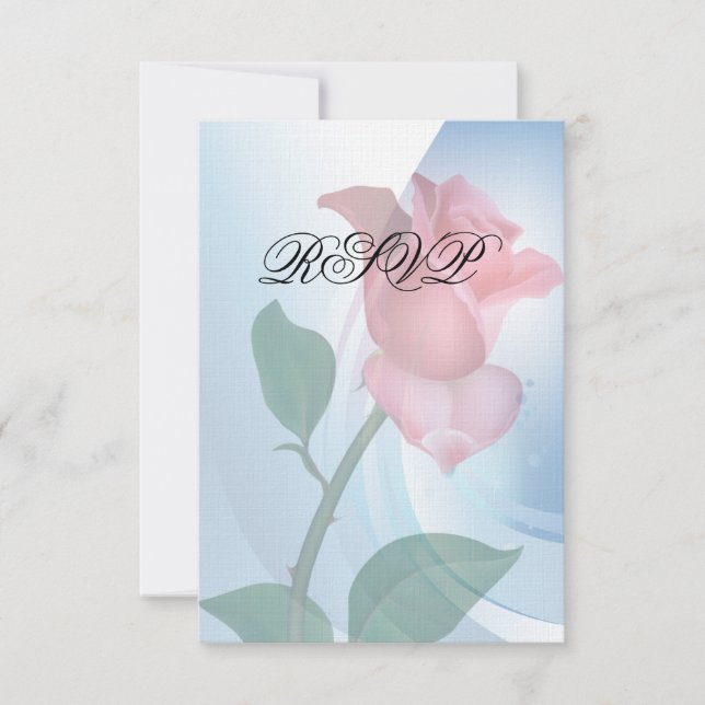 Invitation RSVP Rose Rose (Devant)