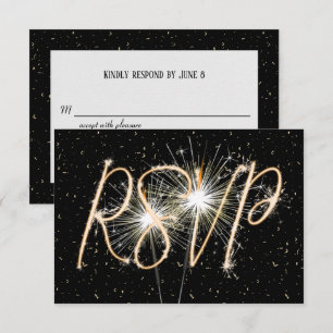 Invitation RSVP Sparklers sur l'invitation de l'anniversaire