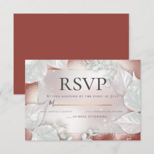 Invitation RSVP Terracotta Pearl Shimmer