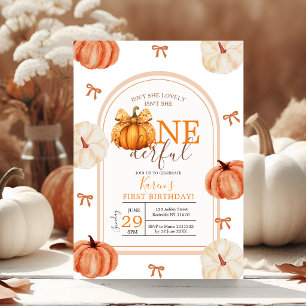 Invitation Ruban à nœud N'est-elle pas adorable Citrouille Gi