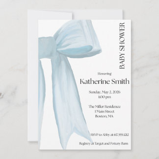 Invitation Ruban Bleu pour Garçon