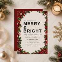 Ruban de fête Joyeux et Lumineux Fête de Noël