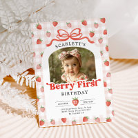 Ruban Rouge Anniversaire Fleur de Fraisier Photo