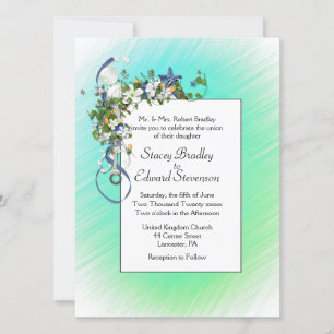 Invitation Rubans et bulles de Starfish Green