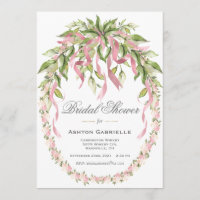 Rubans roses Fleur Wreath Elégante Fête des mariée
