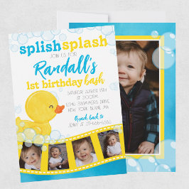Invitation Rubber Duck Filmstrip photo multi photo Anniversai