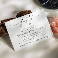 Ruby 40e anniversaire du Mariage | Moderne minimal