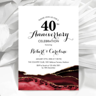 Invitation Ruby Red 40e Anniversaire