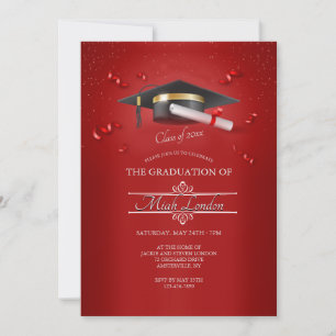 Invitation Ruby Red Graduation